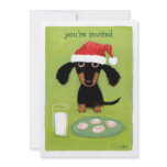 Cute Dog Santa Christmas Invitation