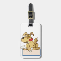 Cute dog travel bag tag