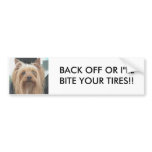 Cute Doggie BACK OFF Bumper Sticker