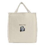 Cute Doggie Head with Bone Embroidery Pattern embroidered bags