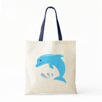 Cute Dolphin Canvas Bag