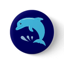 Cute Dolphin Button