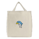 cute dolphin embroidered bags