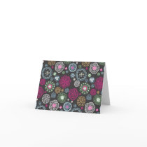 Cute doodle flowers note card