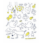 Cute doodle t-shirt with fantasy animal print