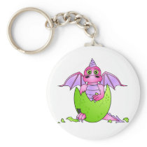 Cute Dragon Baby in Cracked Egg - Pink / Purple