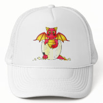 Cute Dragon Baby in Cracked Egg - Red / Yellow Hats