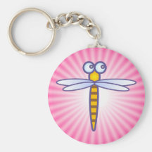 Cute Dragonfly; Pink Key Chain