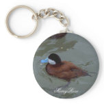Cute duck in water key chains