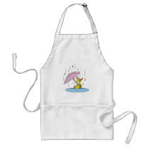 cute ducky with umbrella aprons