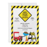 Cute Dump Construction Birthday Party Invite invitations