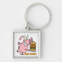 cute eat beef burger piggy pig cartoon key chains