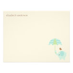Cute Elephant Baby Shower Flat Thank You Cards Invite