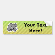 Cute Elephant; Colourful Bumper Stickers