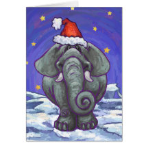 Cute Elephant Holiday Card
