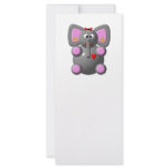 Cute Elephant with Earrings rack cards