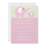 Cute Elephants Baby Shower Invitations