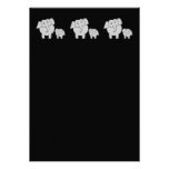 Cute Elephants. Cartoon on Black. Invites