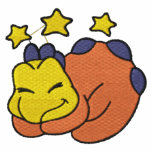 Cute Embroidered Baby Dino Sleeping Under Stars embroidered shirts