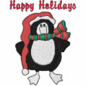 Cute Embroidered Holiday Penguin Sweatshirts, Tees embroidered shirts