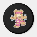 Cute Exercise Fitness bear Fridge Magnets