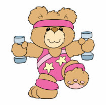 Cute Exercise Fitness bear Photo Cut Outs