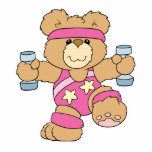 Cute Exercise Fitness bear photo sculptures