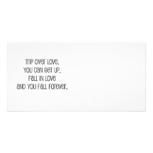 Cute, "Fall in love" quote Picture Card