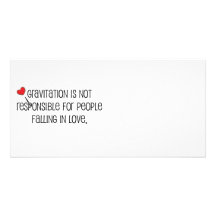 Cute, "Falling in love" quote Photo Card Template
