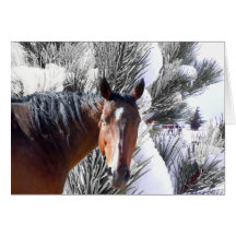 Cute Feliz Navidad Horse Spanish Christmas Greeting Card