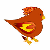 cute fire bird cut outs
