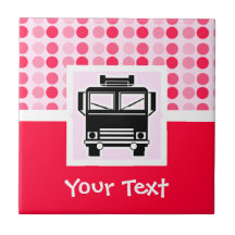 Cute Fire Truck Tiles