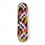 Cute Flaming Skulls skateboards