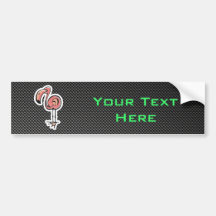 Cute Flamingo; Sleek Bumper Sticker