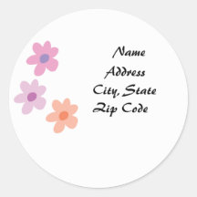 Cute floral address labels sticker
