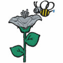 Cute Flower and Happy Bee Chest embroidered shirts