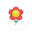 Cute Flower  Smiley Face stickers
