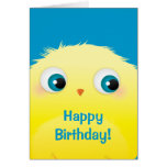 Cute Fluffy Bird Birthday Card