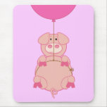 Cute Flying Pig and Balloon mousepads