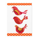 Cute Folk Art Birds postcards