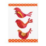 Cute Folk Art Birds postcards