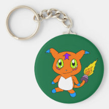 Cute fox-monster keychain