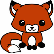 Cute fox photo cutouts
