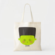 Cute Frankenstein halloween trick or treat bag