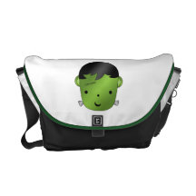 Cute Frankenstein monster Courier Bags