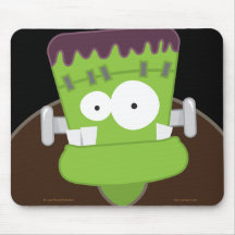 Cute Frankenstein Monster Halloween Mousepad