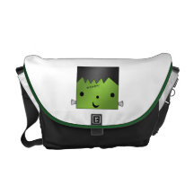 Cute Frankenstein monster Messenger Bags
