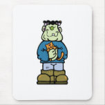 cute frankenstein monster with kitty cat mousepads
