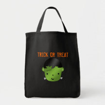 Cute Frankenstein trick or treat bag