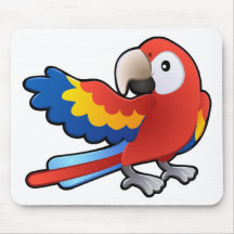 cute friendly Macaw Parrot Mousemat
